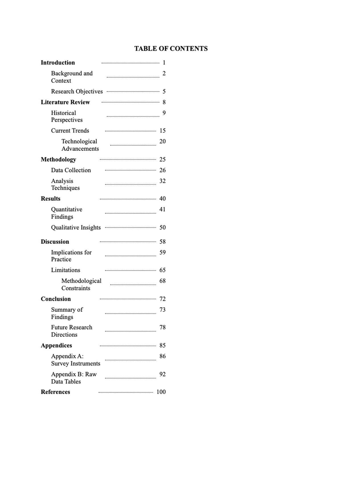 Academic manuscript preparation guide table of contents_variant_3